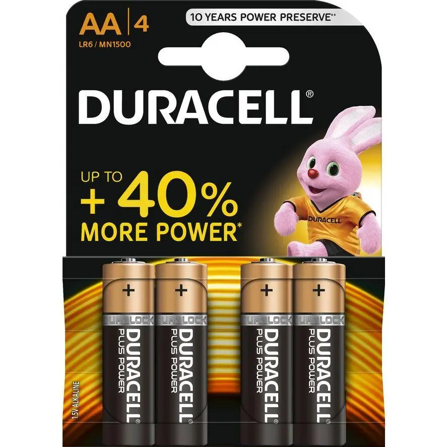 Duracell AA Batteries (Pack Of 4)