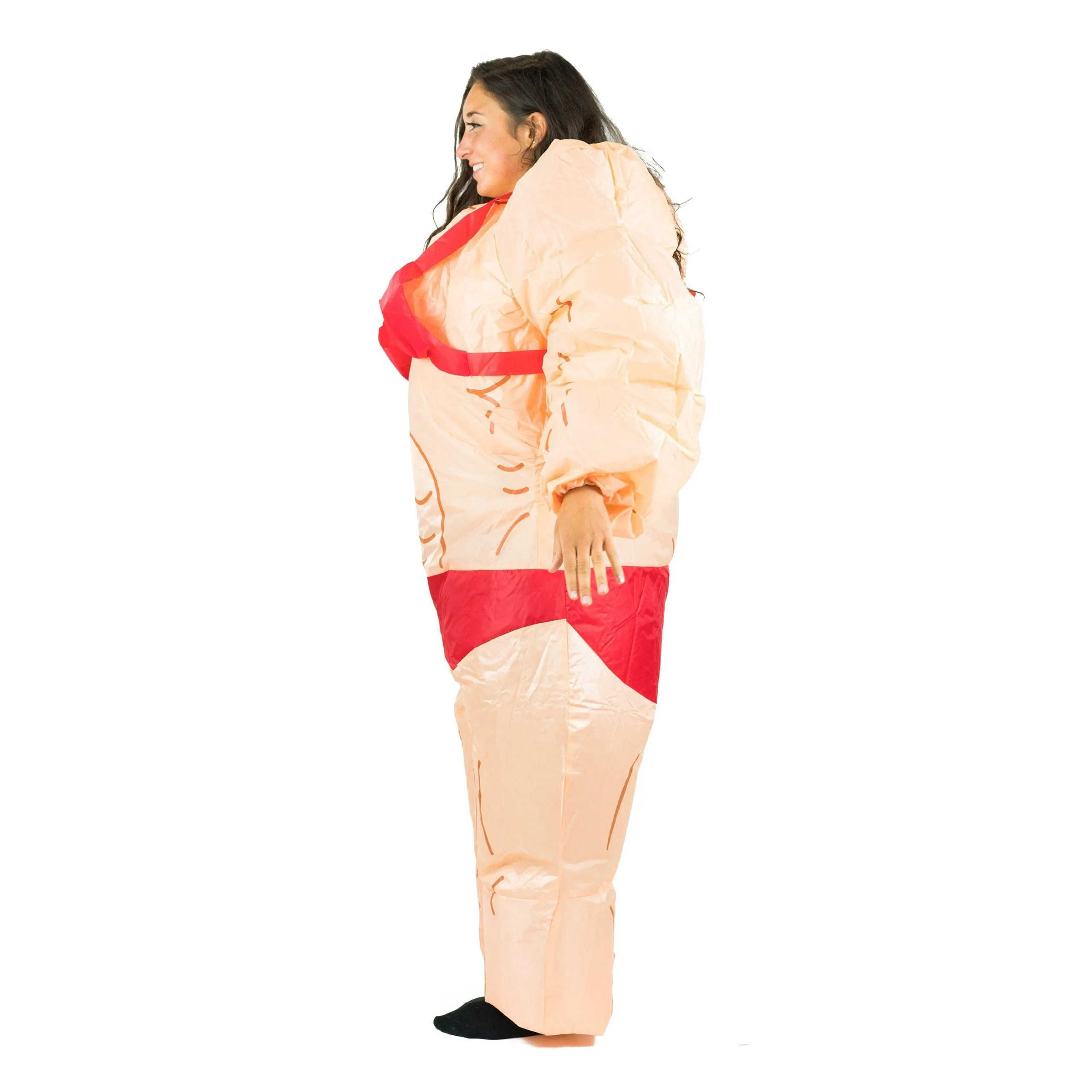Inflatable Lady Muscle Suit Costume - Image 5