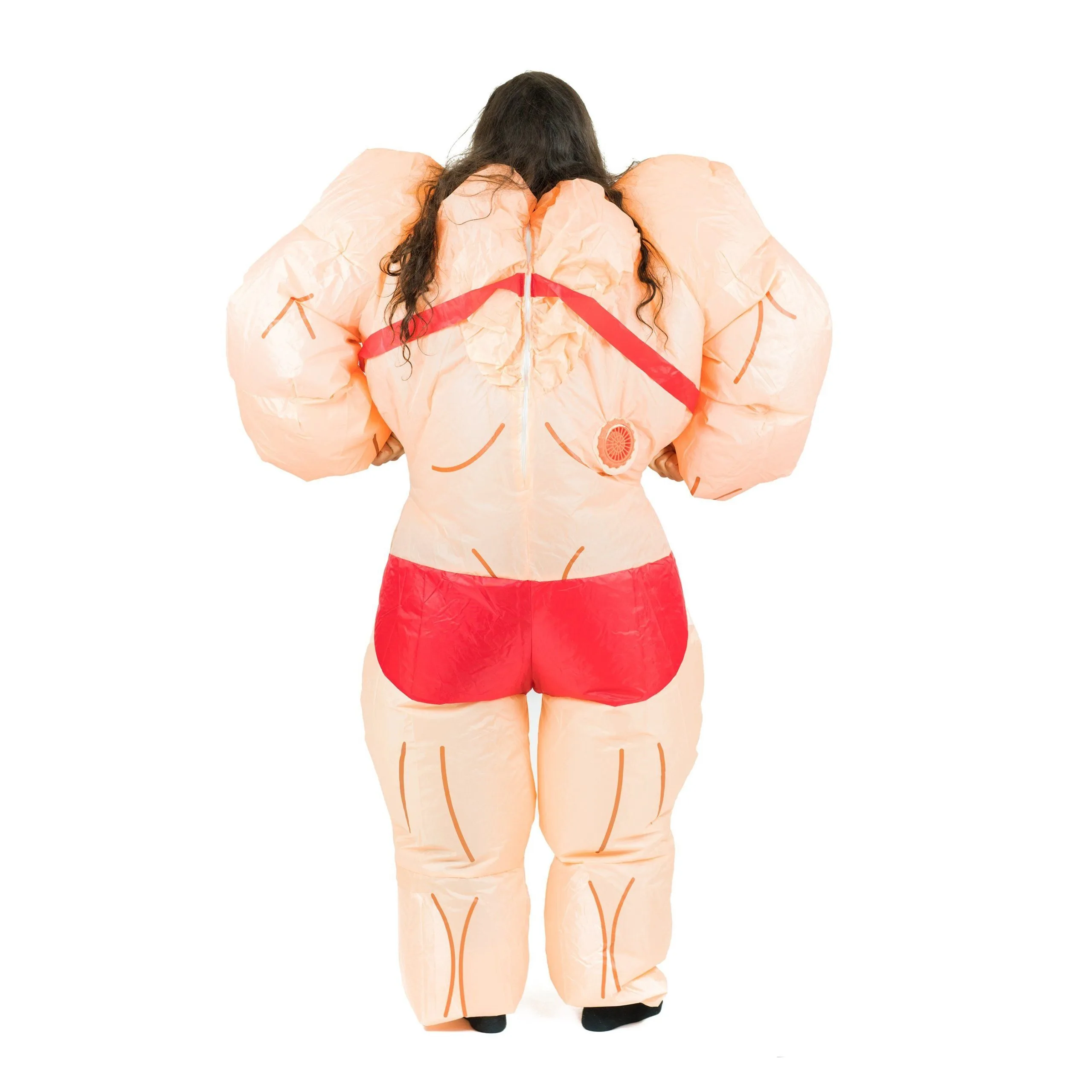 Inflatable Lady Muscle Suit Costume - Image 6